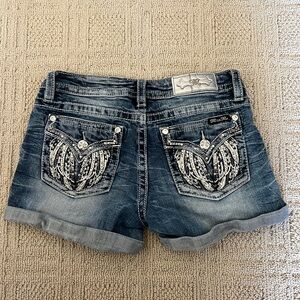Miss Me Women's Blue Denim Shorts